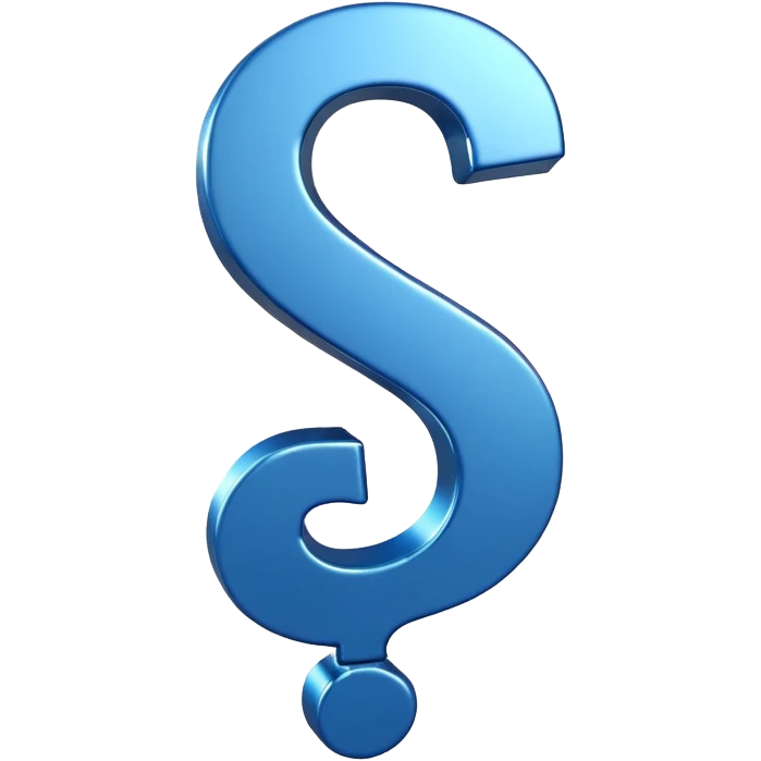 Blue question mark emoji