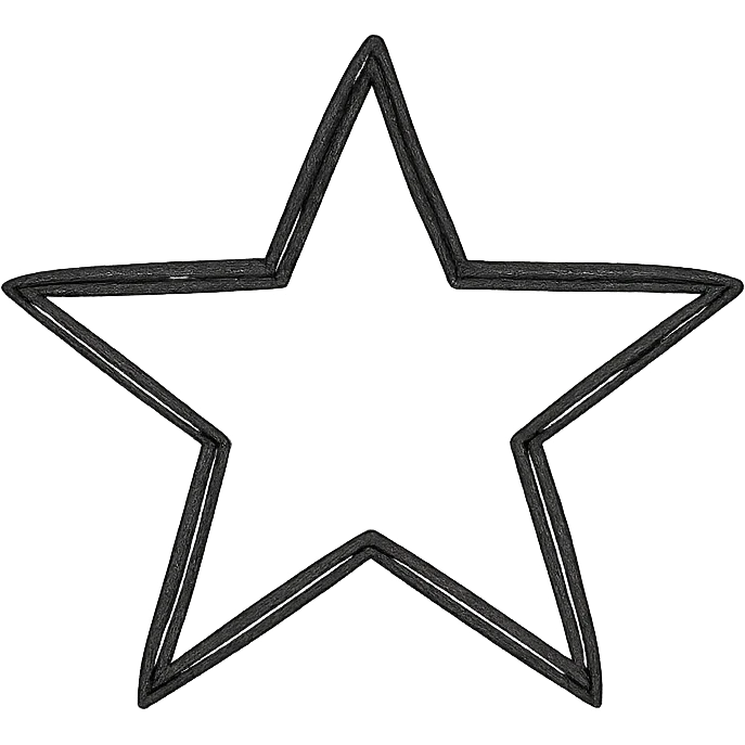 a star, hand-drawn black outline, minimalistic emoji