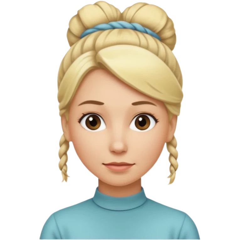 femme 35 ans blonde cheveux attachés emoji