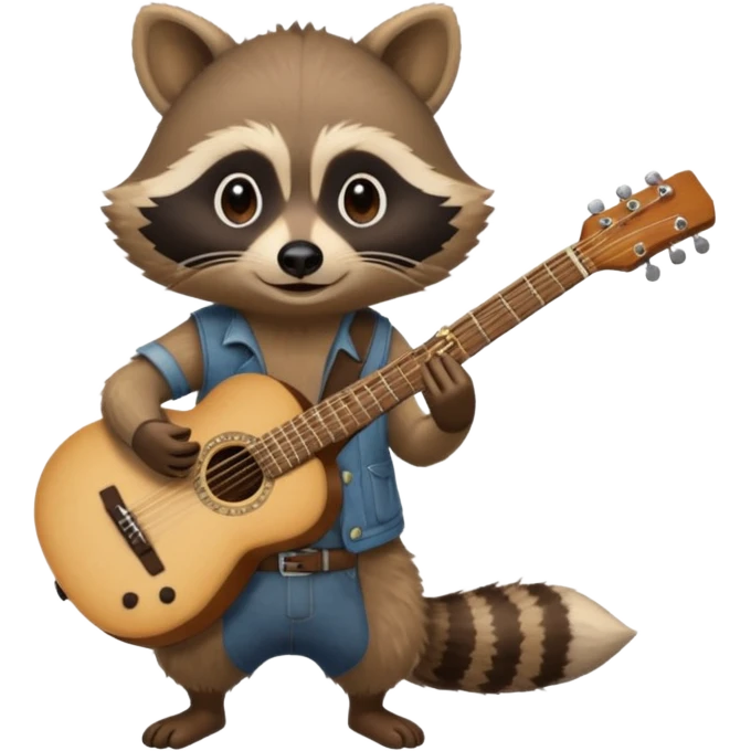Raccon with guitar emoji