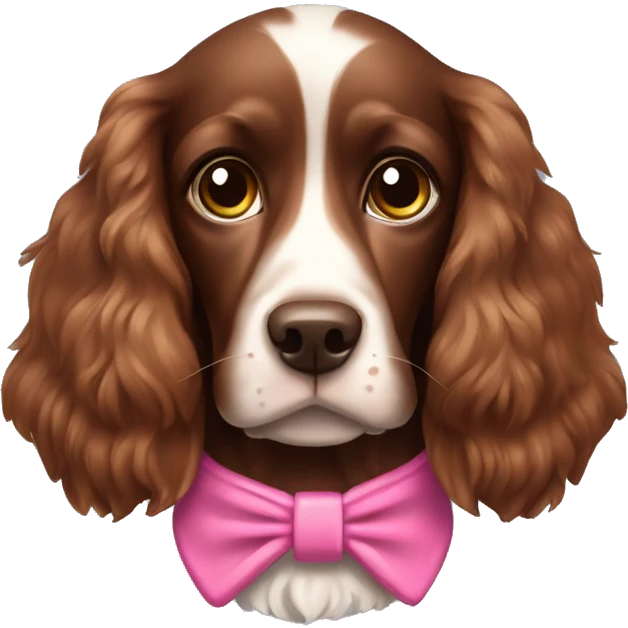 Brown Spaniel with pink collar emoji