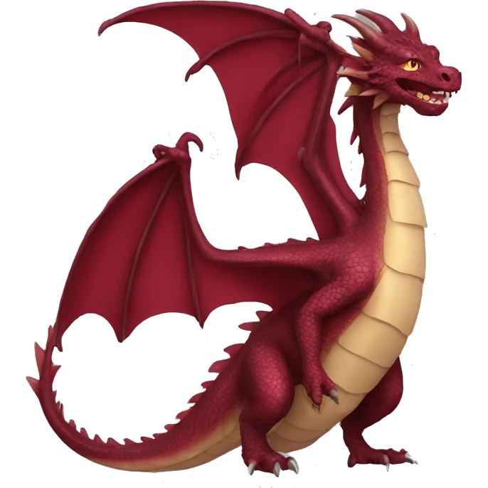 Burgundy dragon emoji