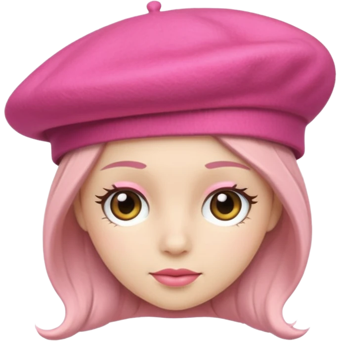 a pink beret hat emoji