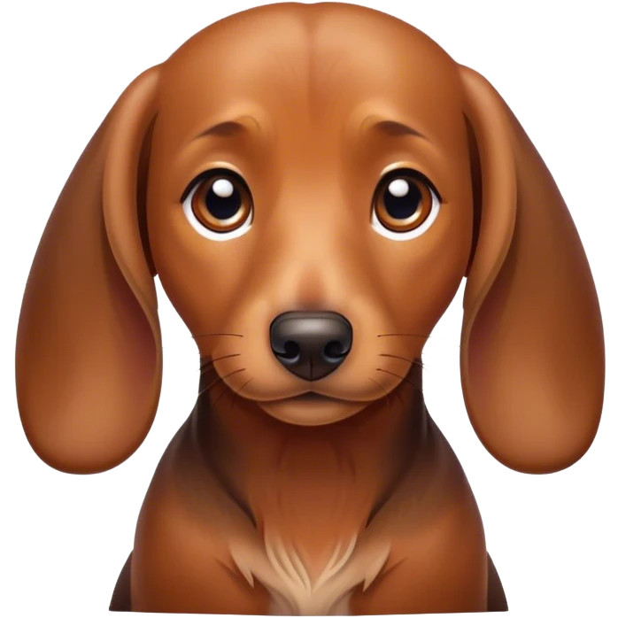 cute sad dachund emoji