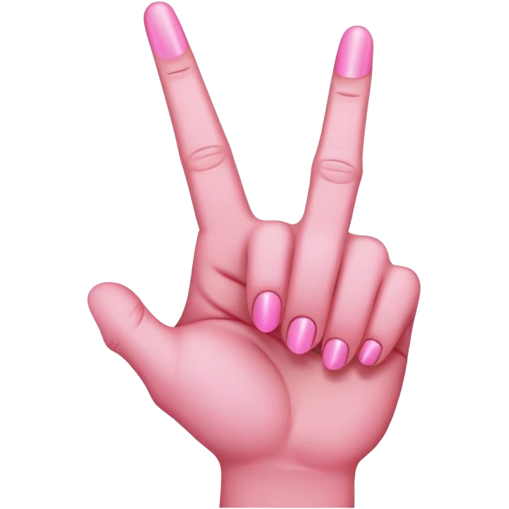 original middle finger emoji with pink skin and no nails emoji