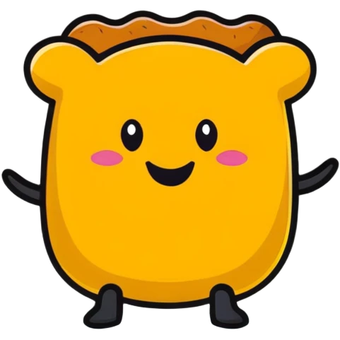 happy smiling mcnugget character emoji