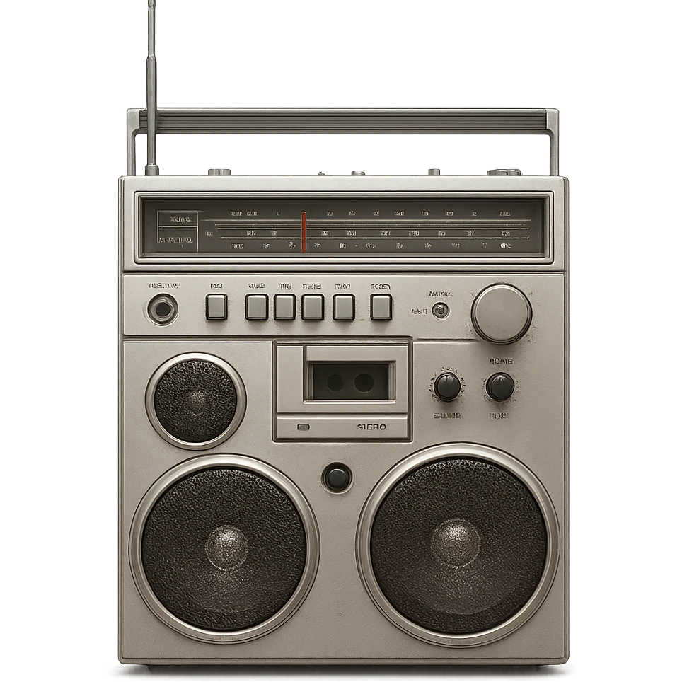 A boombox column emoji