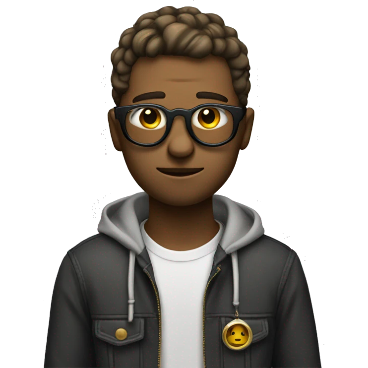 Skale with a lupe on the head emoji