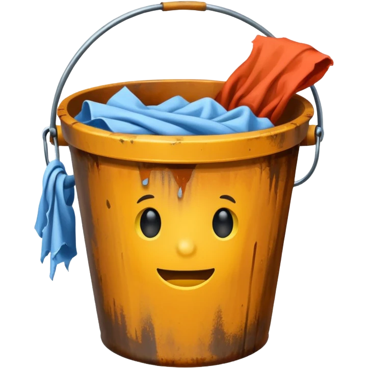 bucket with rag emoji