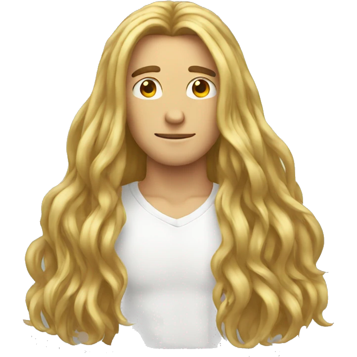 Long hair male emoji