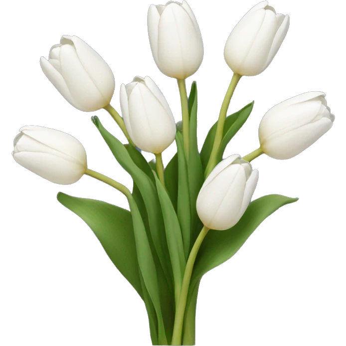 white tulip bouquet  emoji