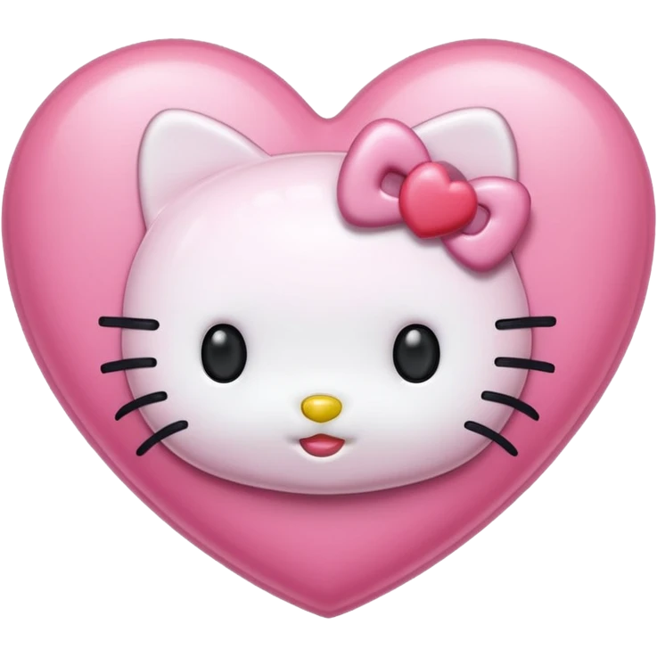 hello kitty heart emoji