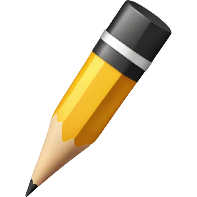 A letter P with a pencil emoji