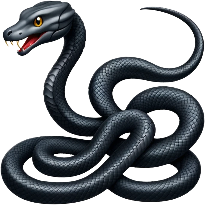 Una vibora negra emoji
