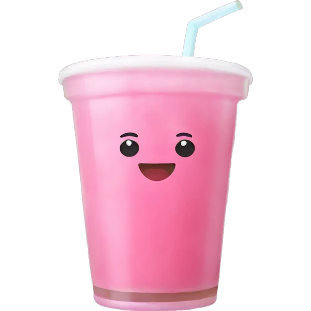 pink boba drink  emoji