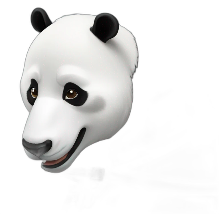 Panda sur un cheval emoji