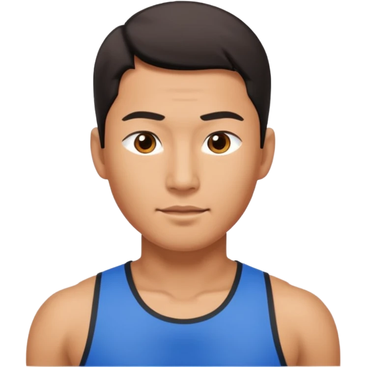 The Asian guy is into sports and is in great shape. emoji