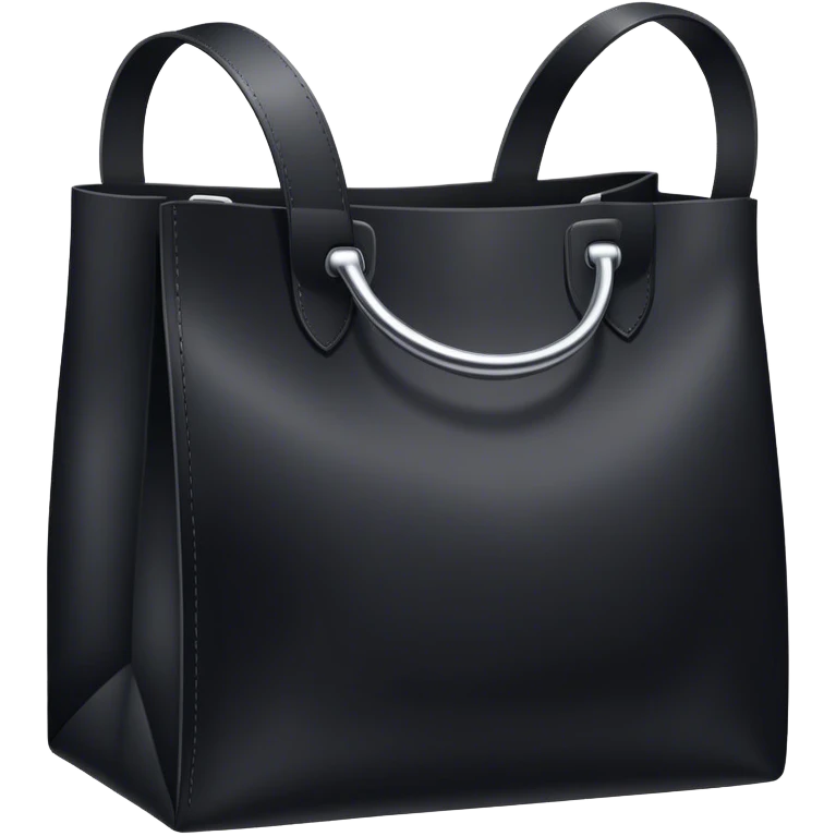 Black goodiebag with empty front emoji
