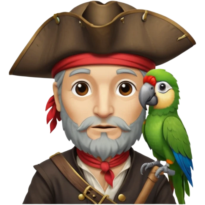 pirate and parrot emoji