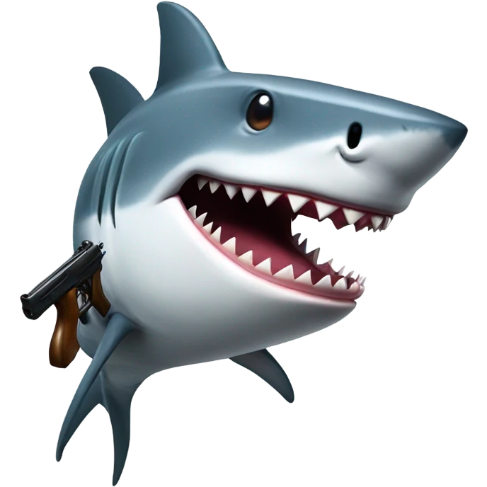shark with a gun emoji