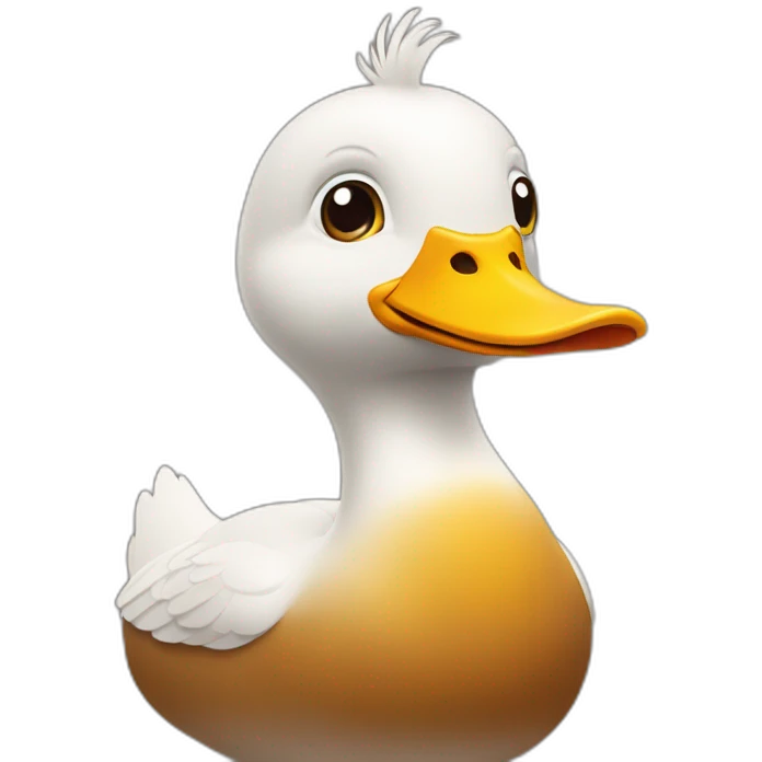 Un canard sur un ours emoji