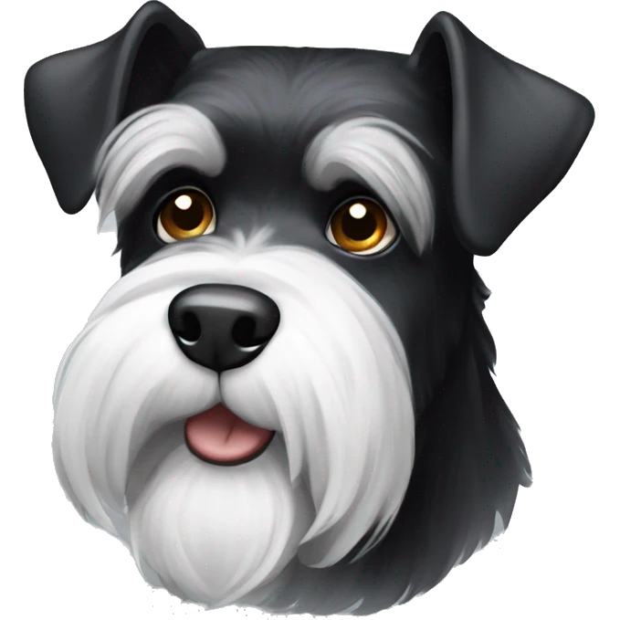 Black and white phantom schnauzer emoji