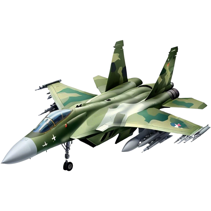 SU-35 Jet - Sukhoi (Model Year: 2020) (Iconic colour: Camouflage green) emoji