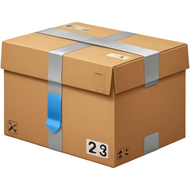 one cardboard box emoji