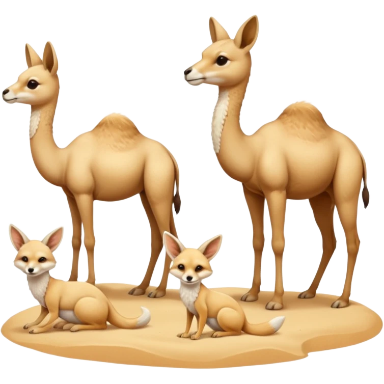 animals living in desert, emoji