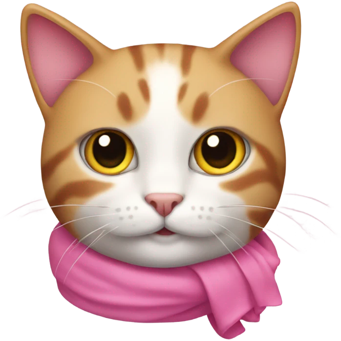 Cat with pink bown emoji