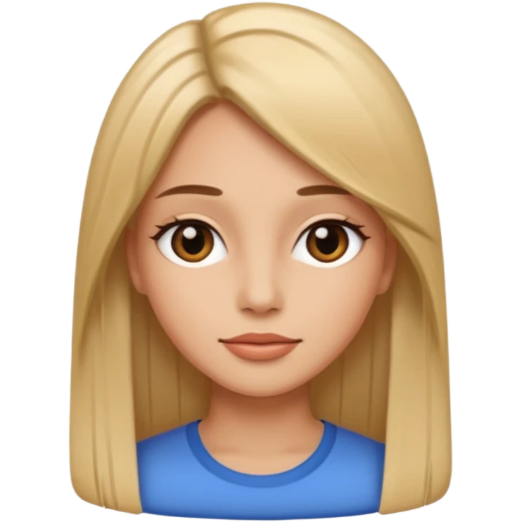femme cheveux lisses emoji