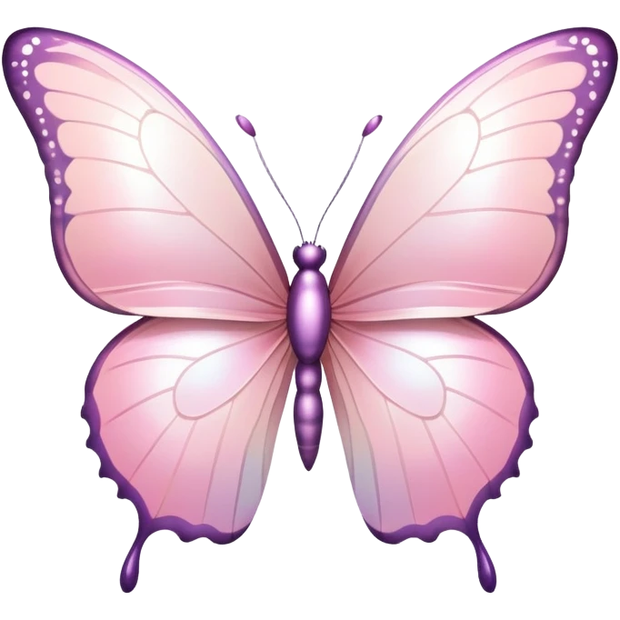 Light pink pearlescent butterfly emoji