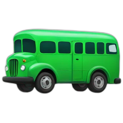 Green bus emoji