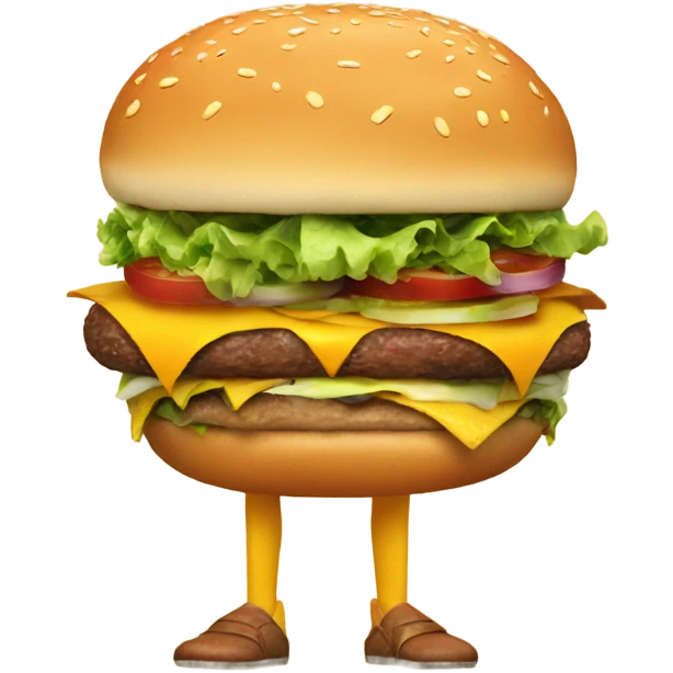 Burger with legs  emoji