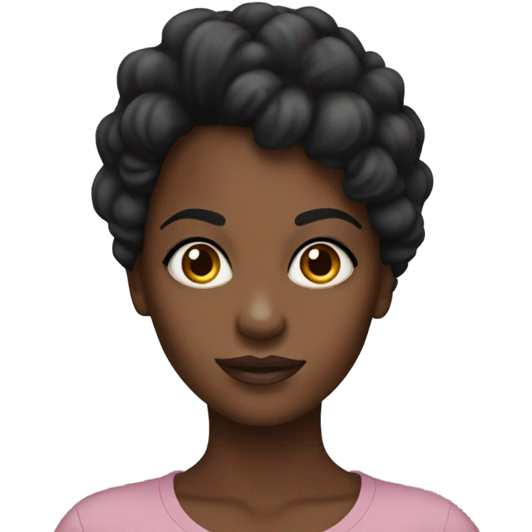 Pretty black woman with big eyes  emoji