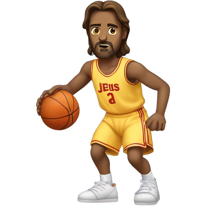 Jesus playing basketball emoji