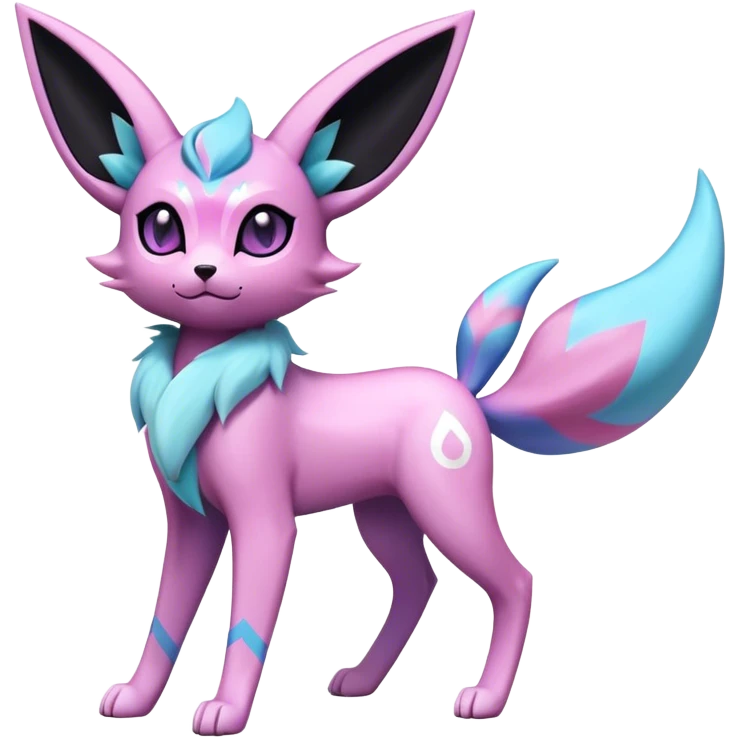 Futuristic Glaceon-Espeon-Sylveon-Umbreon-hybrid, full bod emoji