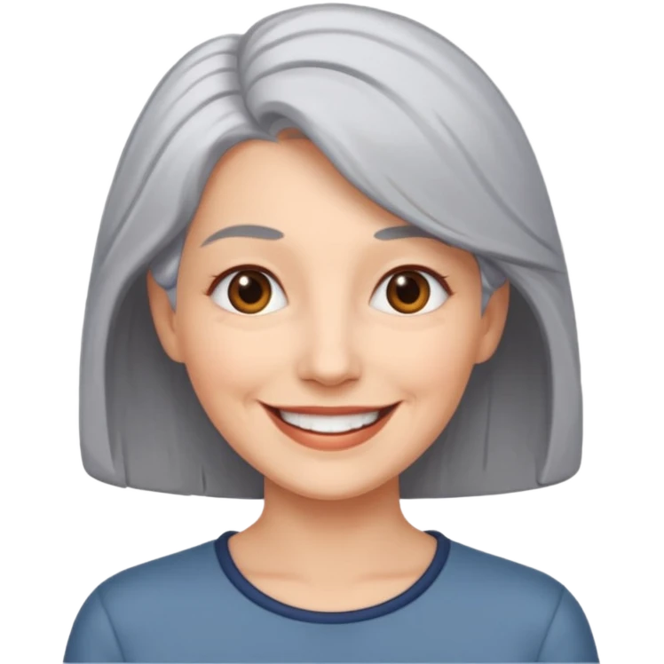 a woman with grey hair emoji
