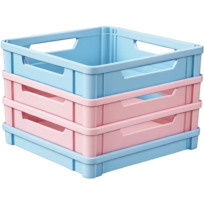 plastic pastel crate from scandinavian brand hay emoji