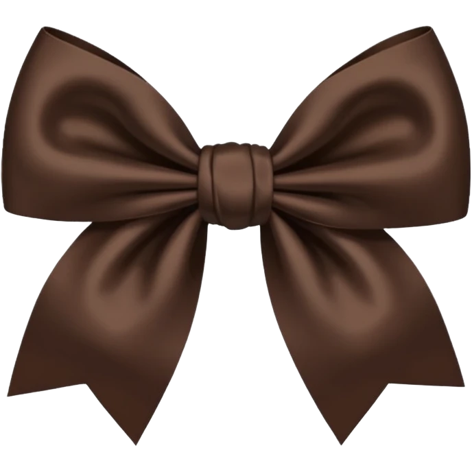 Dark Brown thin Bow emoji