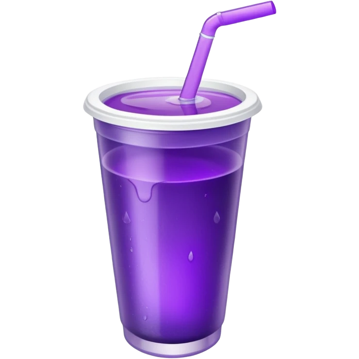  styro cup with purple juice inside visible from the top only emoji