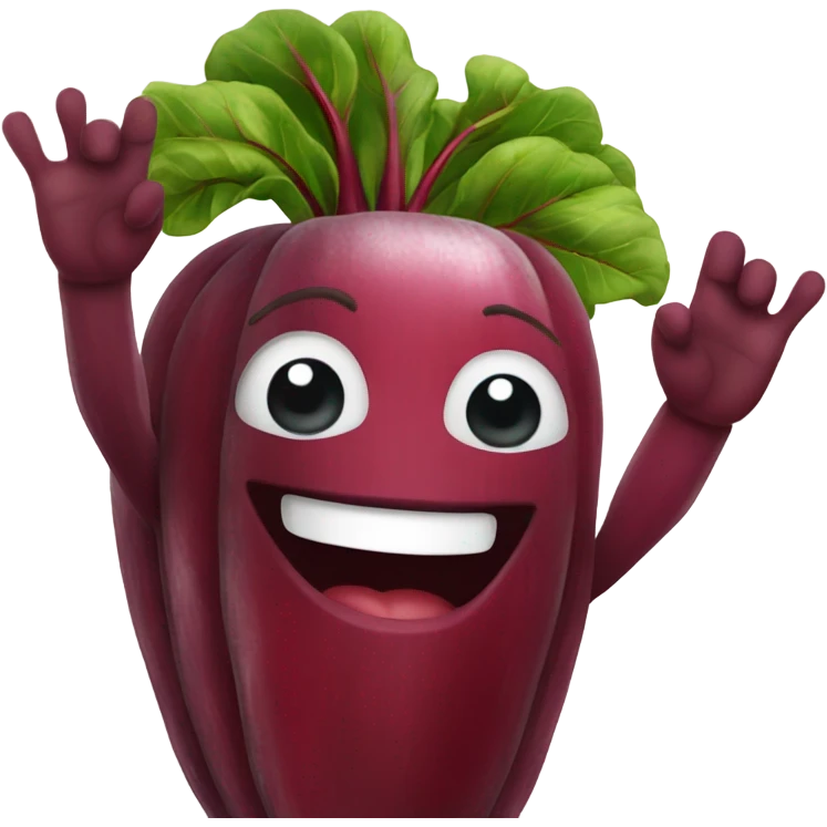 happy beetroot high five emoji