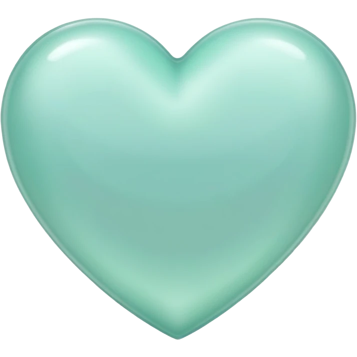 Pastel greenish aquamarine heart emoji
