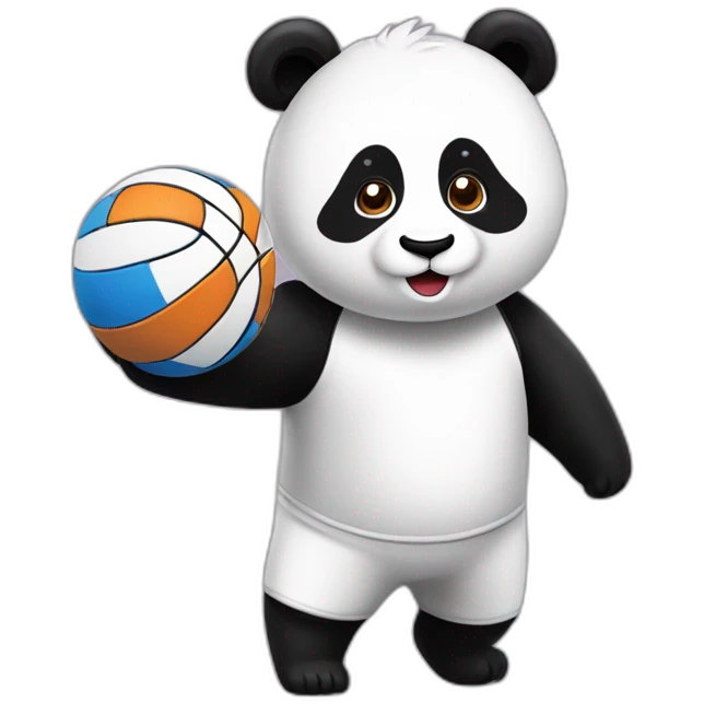 Panda roux sur un joueur de handball emoji