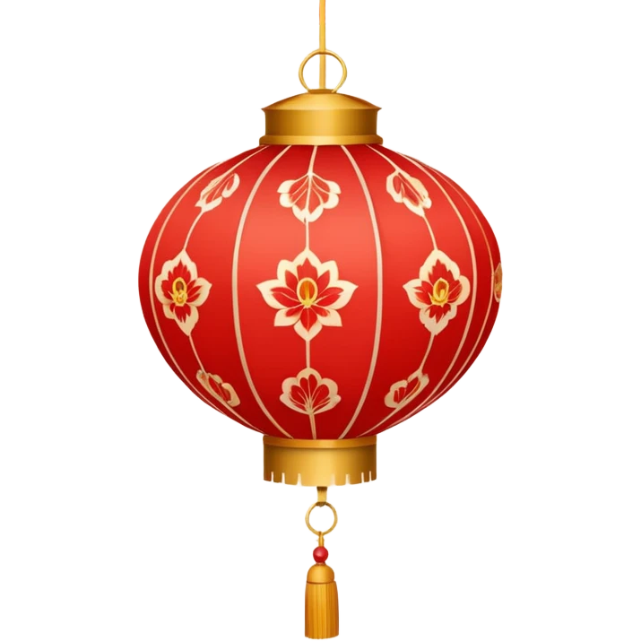 Flower Chinese decoration lantern emoji