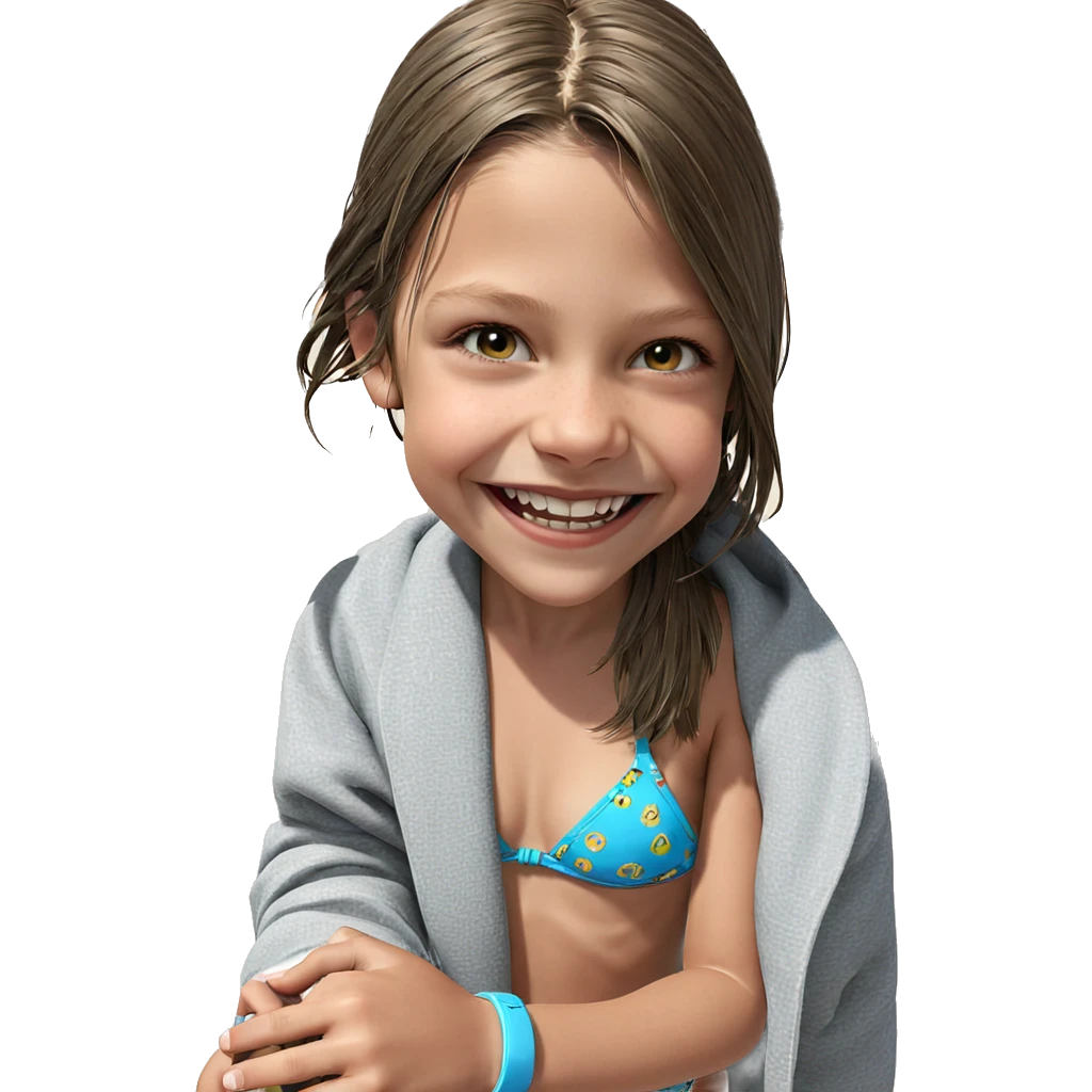 smiling girl in bikini emoji