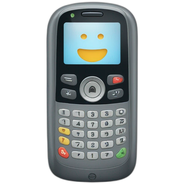 Telefono motorola con numeros en la mano emoji