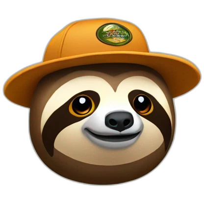Sloth with bass pro cap emoji