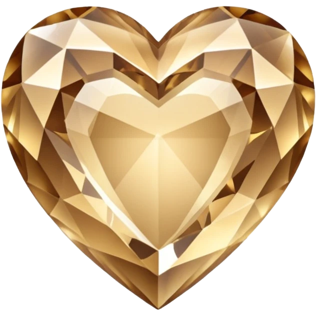 Beige crystal heart emoji