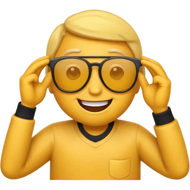 an emoji pulling down his sunglasses looking emoji